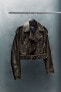 Фото #38 товара Укороченная куртка из искусственной кожи в байкерском стиле ZARA