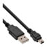 Фото #2 товара InLine USB 2.0 Mini Cable USB Type A male / Mini B male - 5pin - black - 1m