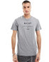 Фото #4 товара GANT large script logo print t-shirt in grey marl