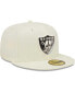 ფოტო #2 პროდუქტის Men's Cream Las Vegas Raiders Chrome Dim 59FIFTY Fitted Hat