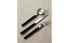 Set of steel cutlery with hexagonal handle