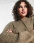 Фото #6 товара Only Curve longline knitted cardigan in brown