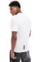 EA7 t-shirt with chest logo in white