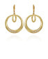 ფოტო #1 პროდუქტის Gold-Tone Glass Stone Bold Hoop Drop Earrings