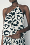 PRINTED ASYMMETRIC BALLOON TOP