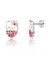 ფოტო #1 პროდუქტის Sanrio Enamel and Crystal Head on Heart Stud Earrings