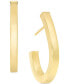 Фото #4 товара High Polished Squared J-Hoop Earrings in 14k Gold