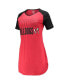 ფოტო #3 პროდუქტის Women's Red, Black Georgia Bulldogs Raglan V-Neck Nightshirt