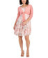 ფოტო #1 პროდუქტის Petite Tie-Hem Jacket & Printed Sleeveless Dress