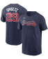 Фото #1 товара Men's John Smoltz Navy Atlanta Braves Cooperstown Collection Name Number T-shirt