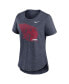 Фото #3 товара Women's Heather Navy Cleveland Guardians Touch Tri-Blend T-shirt