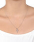 Gianni Bernini Cubic Zirconia Dove Cross Pendant Necklace (0.76 ct. t.w.) in Sterling Silver