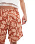 New Era printed shorts in red