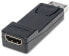Фото #9 товара Manhattan DisplayPort 1.1 to HDMI Adapter - 1080p@60Hz - Male to Female - Black - DP With Latch - Not Bi-Directional - Three Year Warranty - Polybag - DisplayPort - HDMI - Black
