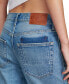 ფოტო #4 პროდუქტის Women's Button-Fly Patched Mid-Rise Boy Jeans