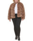 ფოტო #4 პროდუქტის Women's Plus Size Faux-Fur Coat