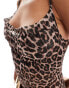 In The Style exclusive mesh cowl neck cami maxi dress in leopard print Леопардовый, 42 - фото #3