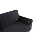 Фото #8 товара Living Room Sofa, 3-Seater Sofa, With Copper Nail On Arms, Three Pillow, Black