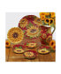 Sunset Sunflower 4-Pc. 3-D Dessert Plate - фото #3