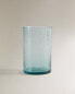 Tall hammered glass tumbler