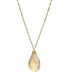 Фото #1 товара 2028 gold-tone Large Gold Briolette Pendant Necklace