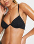 South Beach exclusive mix and match crinkle underwire bikini top in black