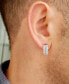 ფოტო #2 პროდუქტის Diamond Double Row Small Huggie Hoop Earrings (1/2 ct. t.w.) in 18k Gold-Plated Sterling Silver or Sterling Silver, 15mm