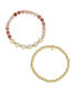 ფოტო #2 პროდუქტის Multi Pink Quartz Auntie Stone and Beaded Stretch Bracelet Set