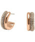 ფოტო #1 პროდუქტის 18K Gold-Plated Crystal Hoop Earrings