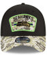 Фото #2 товара Men's Black-Camouflage Seattle Seahawks 2021 Salute To Service 39THIRTY Flex Hat