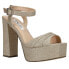 Фото #2 товара Nina Dorcas Metallic Platform Womens Gold Dress Sandals DORCAS-PLATINO