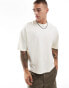 ASOS DESIGN oversized boxy t-shirt with fruit back print in off white