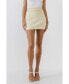 ფოტო #3 პროდუქტის Women's Chain-Trimmed Mini Skirt