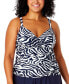 Фото #1 товара Plus Size Printed Tankini Top