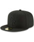 Фото #1 товара Men's Black Colorado Rockies Primary Logo Basic 59FIFTY Fitted Hat