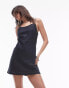 Topshop denim cami mini dress with straps in indigo Синий, 46 - фото #4