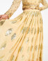 Фото #3 товара Nesavaali lehenga embroidered full skirt in gold