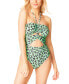 Фото #1 товара Jessica Simpson 298828 Wild Thing Ruched Keyhole Front One Piece Swimsuit M