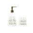 Фото #1 товара Набор для ванной DKD Home Decor Позолоченный Стеклянный ABS Пластик Лист растения 9 x 9 x 18 cm