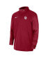 Men's Crimson Oklahoma Sooners 2023 Coach Half-Zip Hooded Jacket