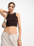 Фото #1 товара Pacsun fine gauge knitted vest in coffee bean