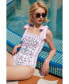 ფოტო #4 პროდუქტის Women's Pink Blossom Reversible One-Piece Swimsuit