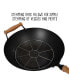 Фото #3 товара Professional Series 14" Carbon Steel Nonstick Wok Set with Lid and Maple Handles, 10 Pieces