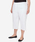 Plus Size Bayou Embroidered Capri Fringe Bottom Pants