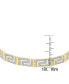 ფოტო #3 პროდუქტის Diamond Accent Greek Key Adjustable Silver Plate Or Gold Plate Bracelet