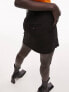 Topshop Petite tailored side split mini skirt in black