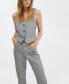 ფოტო #3 პროდუქტის Women's Pinstripe Suit Pants