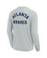 Фото #3 товара Men's and Women's Gray Atlanta Braves Super Soft Long Sleeve T-shirt