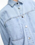 Фото #4 товара New Look oversized denim shirt in blue