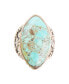 Rodeo Bronze and Genuine Turquoise Statement Ring